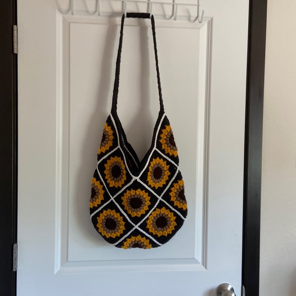 handmade crochet cross body bag